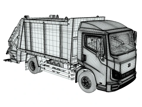 Rezoro3D Vanto Garbage Truck 3D Model