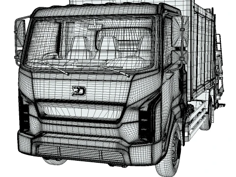 Rezoro3D Kargo Garbage Truck 3D Model