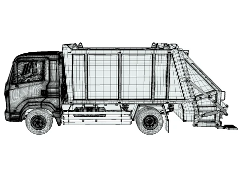 Rezoro3D Kargo Garbage Truck 3D Model