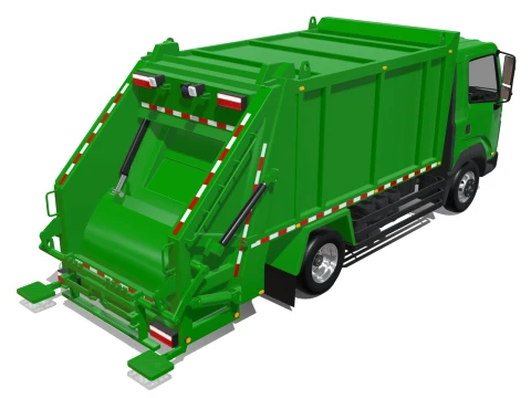 Rezoro3D Kargo Garbage Truck 3D Model