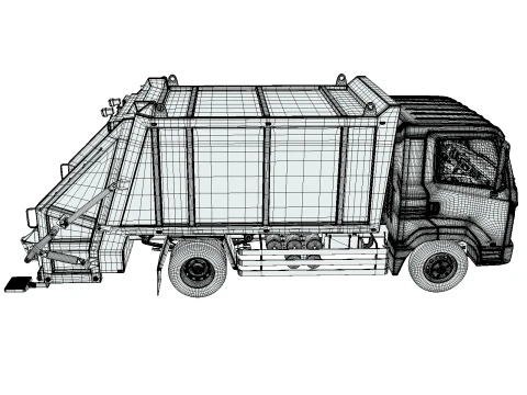 Rezoro3D Kargo Garbage Truck 3D Model