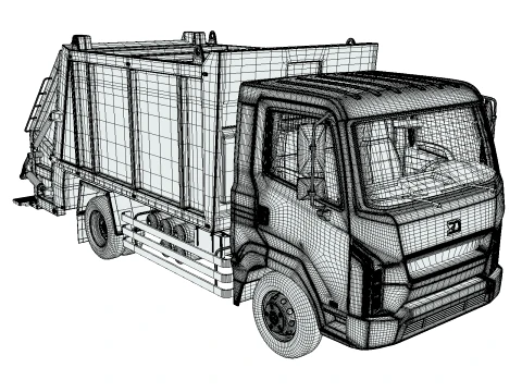 Rezoro3D Kargo Garbage Truck 3D Model