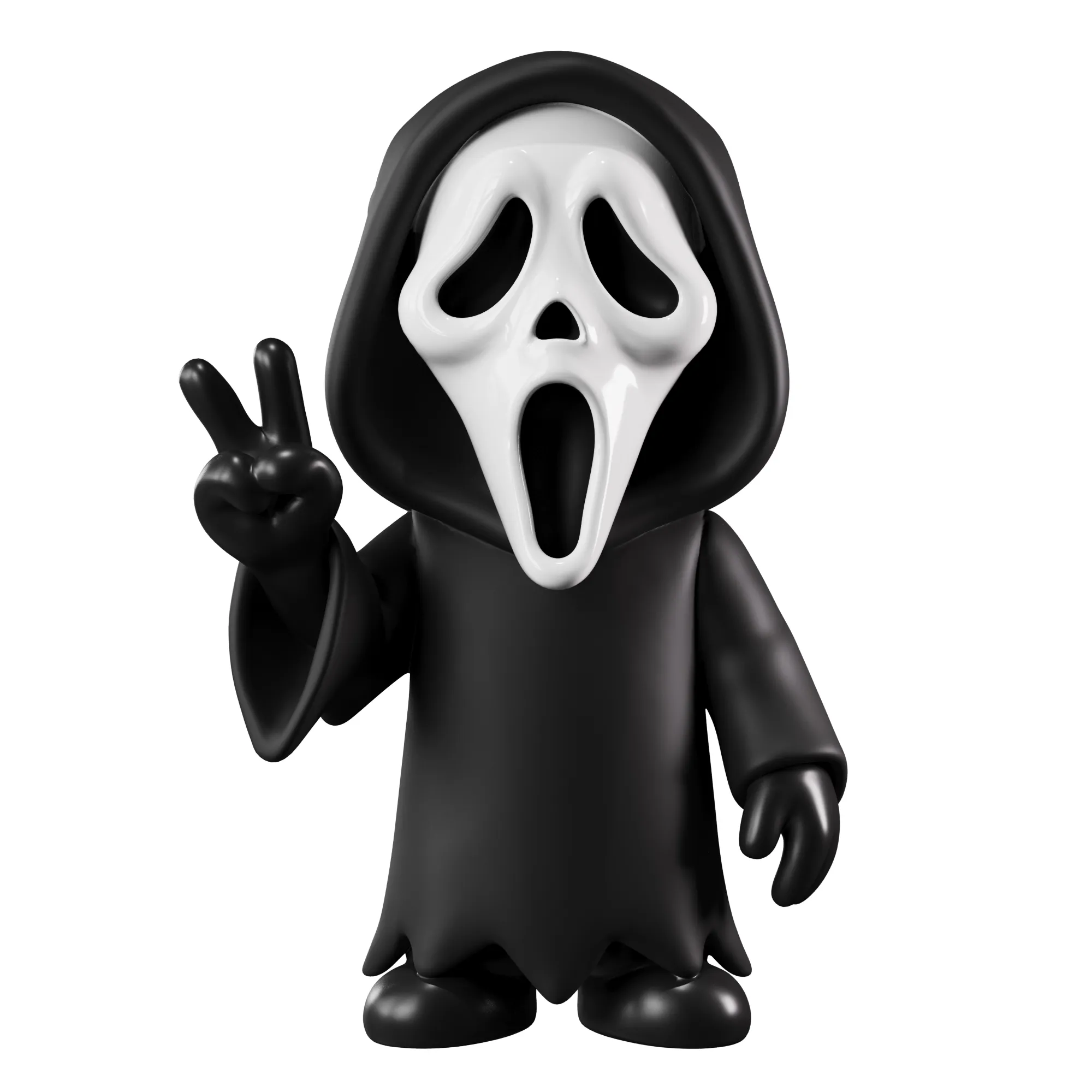 Ghostface 3D Model .c4d .max .obj .3ds .fbx .stl .blend 