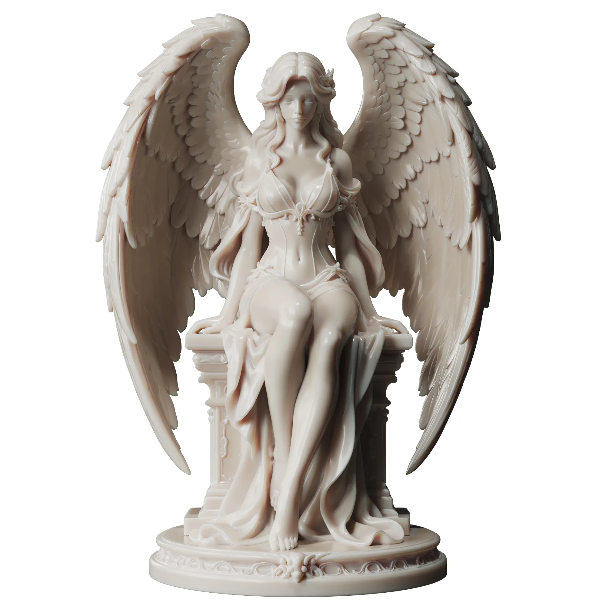 Anjo Modelo 3D .c4d .max .obj .3ds .fbx .stl .blend 