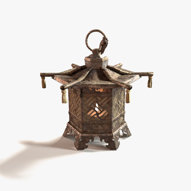 Cicada lantern Model 3D .c4d .max .obj .3ds .fbx .stl .blend 