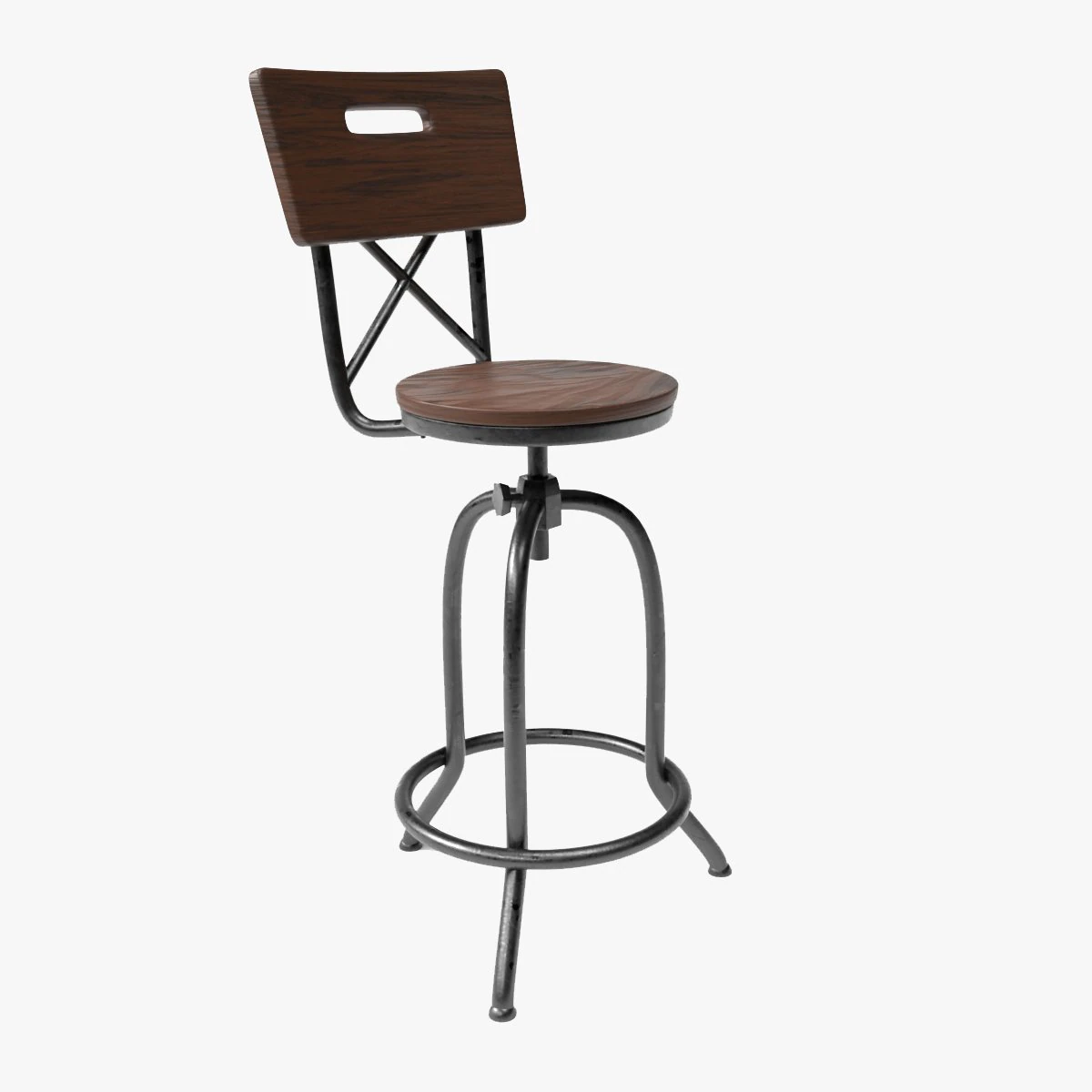 Bar stool 3D Model .c4d .max .obj .3ds .fbx .stl .blend 