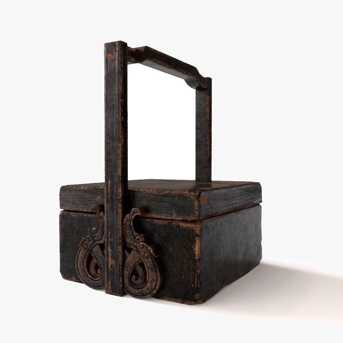 Old chest 3D Model .c4d .max .obj .3ds .fbx .stl .blend 