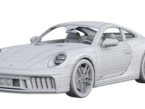 Porsche 911 Carrera GTS Hybrid 2025 3D Model