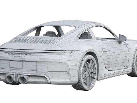 Porsche 911 Carrera GTS Hybrid 2025 3D Model