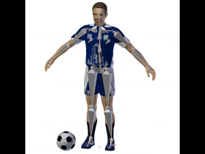 Footballer 3D Model