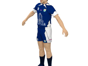 Footballer 3D Model