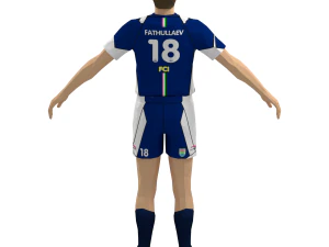 Footballer 3D Model
