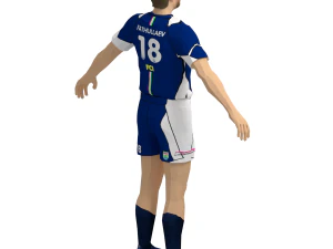 Footballer 3D Model
