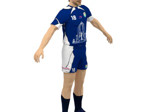 Footballer 3D Model