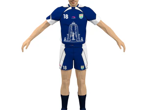 Footballer 3D Model