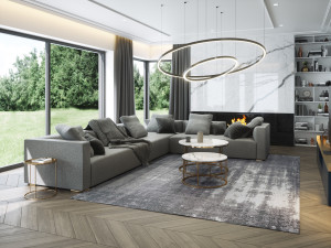 Living Room Interior 3D Scene for Cinema 4D and Octane Render 3D Model
