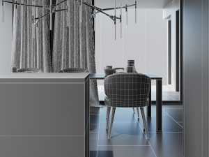 Living Room Interior 3D Scene for Cinema 4D and Octane Render 3D 模型