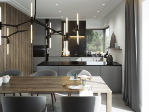 Living Room Interior 3D Scene for Cinema 4D and Octane Render 3D 模型