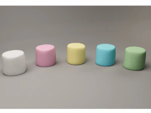Marshmallow colorato Modello 3D