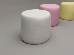Marshmallow colorato Modello 3D