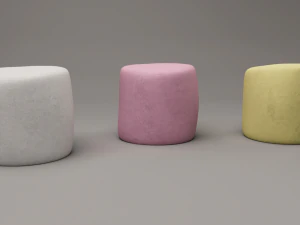 Marshmallow colorato Modello 3D