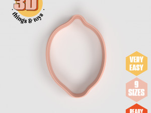 STL Lemon Shaped Cutter Set - 9 Sizes Perfect for Biscuits Jewelry Making and Crafts Unique 3D Print Model
