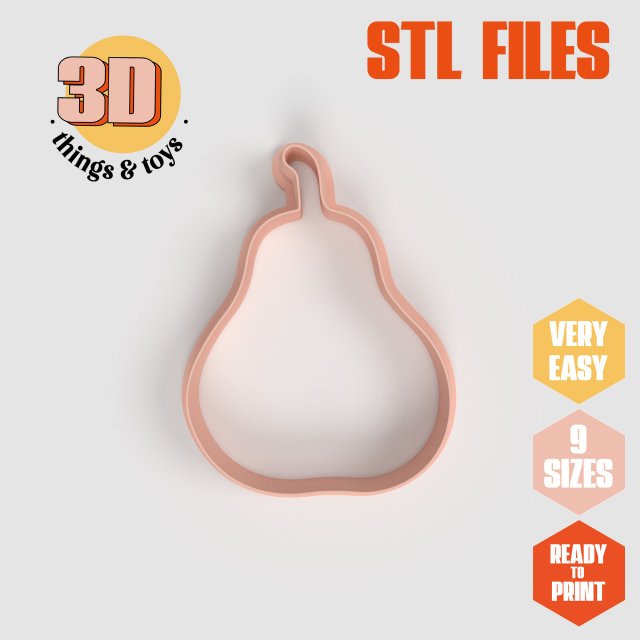 STL Apple Shaped Cutter Set - 9 Sizes Perfect for Biscuits Jewelry Making and Crafts Unique 3D Print Model .c4d .max .obj .3ds .fbx .stl .blend 