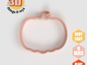 STL Pumpkin Shaped Cutter Set - 9 Sizes Perfect for Biscuits Jewelry Making and Crafts Unique 3D Print Model