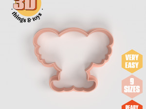 STL Koala Shaped Cutter Set - 9 Sizes Perfect for Biscuits Jewelry Making and Crafts Unique 3D 프린트 모델