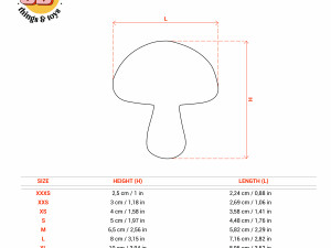 STL Mushroom Shaped Cutter Set - 9 Sizes Perfect for Biscuits Jewelry Making and Crafts Unique 3D Print Model