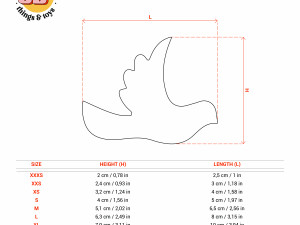 STL Bird Pigeon Shaped Cutter Set - 9 Sizes Perfect for Biscuits Jewelry Making and Crafts Unique Modèles 3D en vedette