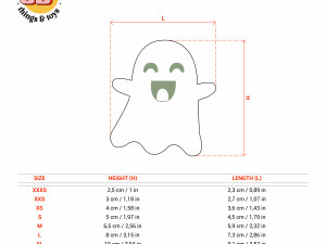 STL Halloween Ghost Shape Cutter Set - 9 Sizes Perfect for Biscuits Jewelry Making and Crafts Unique 3D Print Model