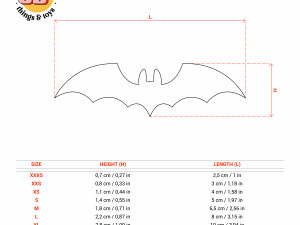 STL Halloween Bat Shape Cutter Set - 9 Sizes Perfect for Biscuits Jewelry Making and Crafts Unique 3D 打印模型