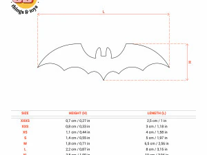 STL Halloween Bat Shape Cutter Set - 9 Sizes Perfect for Biscuits Jewelry Making and Crafts Unique 3D Print Model