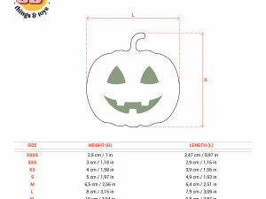 STL Halloween Pumpkim Shape Cutter Set - 9 Sizes Perfect Biscuits Jewelry Making and Crafts Unique 3D Print Model