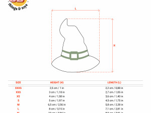 STL Halloween Witch Hat Shape Cutter Set - 9 Sizes Perfect Biscuits Jewelry Making and Crafts Unique Modelo de Impressão 3D