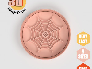 STL Halloween Cobweb Shaped Cutter Set - 9 Sizes Perfect Biscuits Jewelry Making and Crafts Unique 3D Print Model