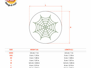 STL Halloween Cobweb Shaped Cutter Set - 9 Sizes Perfect Biscuits Jewelry Making and Crafts Unique 3D Принт Модель