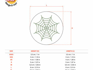 STL Halloween Cobweb Shaped Cutter Set - 9 Sizes Perfect Biscuits Jewelry Making and Crafts Unique 3D Print Model
