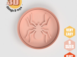 STL Halloween Spider Shaped Cutter Set - 9 Sizes Perfect Biscuits Jewelry Making and Crafts Unique Modèles 3D en vedette
