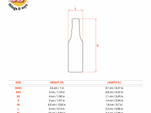 STL Party Bottle Beer Shaped Cutter Set - 9 Sizes Perfect Biscuits Jewelry Making and Crafts Unique 3D Print Model