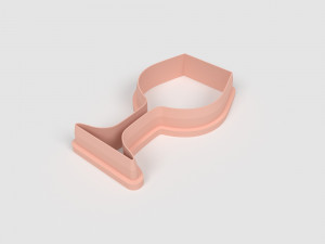 STL Party Wine Glass Shaped Cutter Set - 9 Sizes Perfect Biscuits Jewelry Making and Crafts Unique 3D Print Model