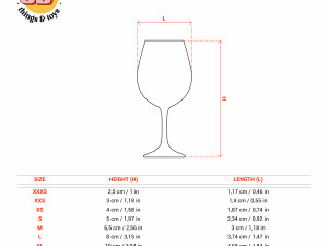STL Party Wine Glass Shaped Cutter Set - 9 Sizes Perfect Biscuits Jewelry Making and Crafts Unique 3D Print Model