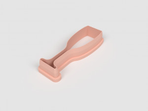 STL Party Champagne Glass Shape Cutter- 9 Sizes Perfect Biscuits Jewelry Making and Crafts Unique 3D Print Model