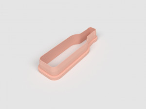 STL Party Bottle Wine Shape Cutter- 9 Sizes Perfect Biscuits Jewelry Making and Crafts Unique 3D Print Model