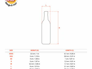 STL Party Bottle Wine Shape Cutter- 9 Sizes Perfect Biscuits Jewelry Making and Crafts Unique 3D Print Model