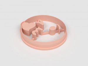 STL Emoji Kiss Shaped Cutter set - 9 Sizes Perfect andBiscuits Jewelry Making and Crafts Unique 3D Print Model