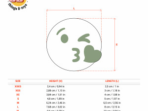 STL Emoji Kiss Shaped Cutter set - 9 Sizes Perfect andBiscuits Jewelry Making and Crafts Unique 3Dプリントモデル