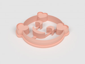 STL Emoji Face Hearts Shaped Cutter set - 9 Sizes Perfect Biscuits Jewelry Making and Crafts Unique Modelo de impresión 3D