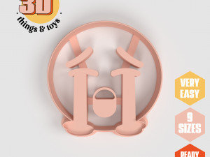 STL Emoji Crying Shaped Cutter set - 9 Sizes Perfect Biscuits Jewelry Making and Crafts Unique 3D Print Model
